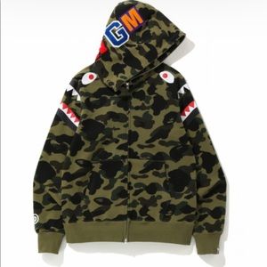Shark shoulder bape sweater